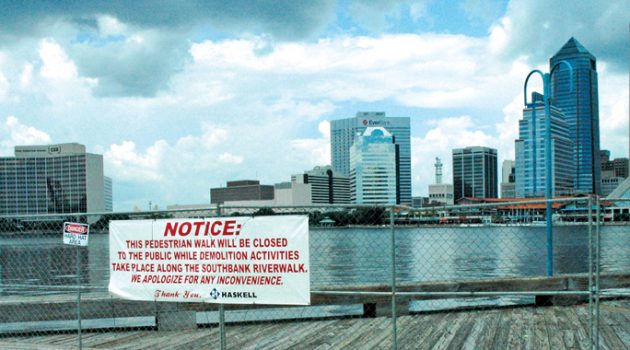 Southbank Riverwalk  facelift begins