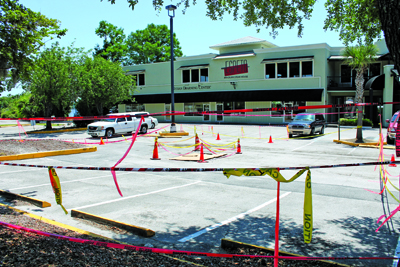 Fire truck finds weak spot in Avondale parking lot