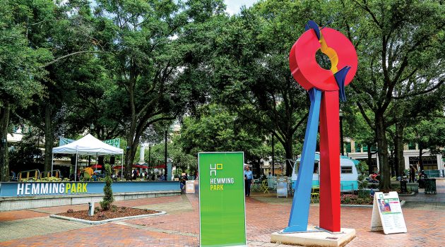 Modern art aficionado donates sculpture to Hemming Park