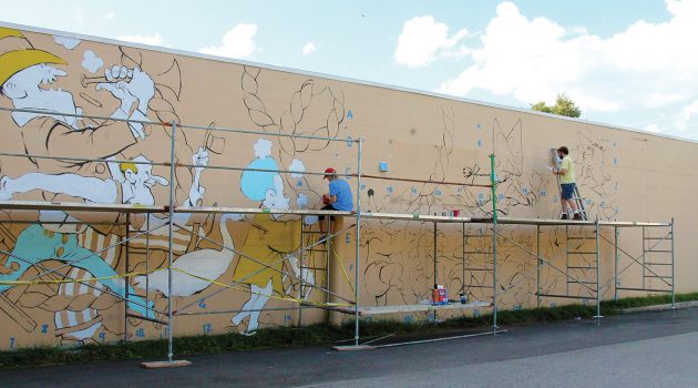 Two more murals near completion in Murray Hill