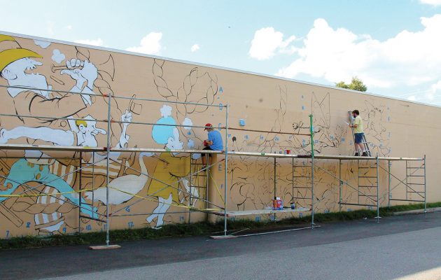 Two more murals near completion in Murray Hill