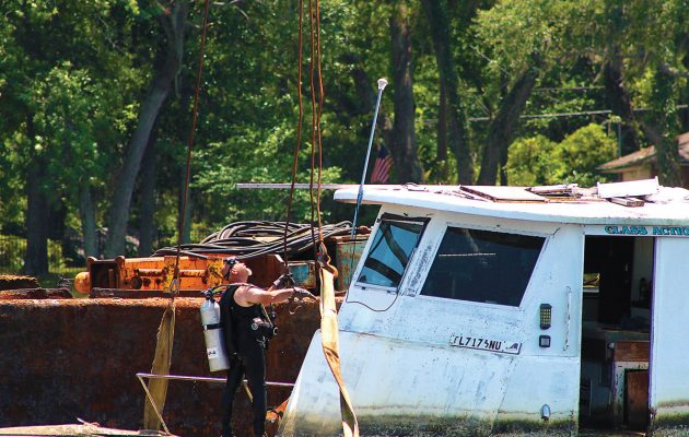 Derelict vessel removed, difficult operation completed