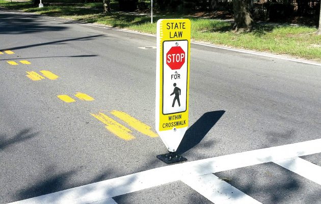 Motorists given fair warning to reduce speed, stop for pedestrians