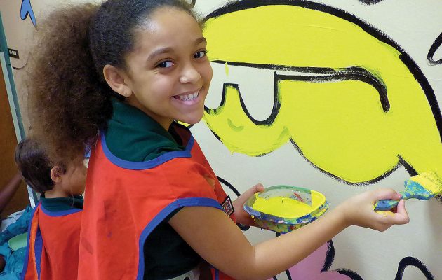 Fifth-graders create inspirational mural for future students