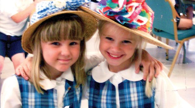 Childhood friends wear crowns at rival colleges