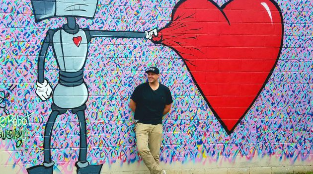 Mural artist’s unique style began as classroom teaching aid