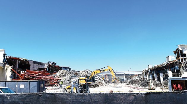 Former department store comes down