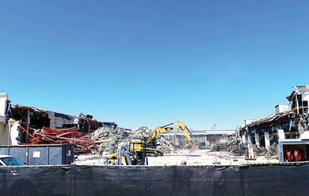 Former department store comes down