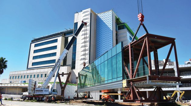 Cancer center skybridge marks another milestone