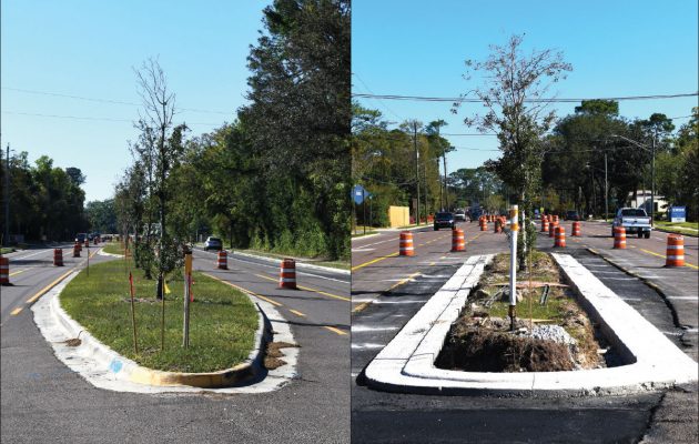 Median work underway along Hendricks Avenue