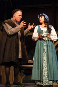 Susan St. Denis plays Elizabeth Cromwell, wife to Thomas Cromwell played by Jason Woods, in “Wolf Hall.”