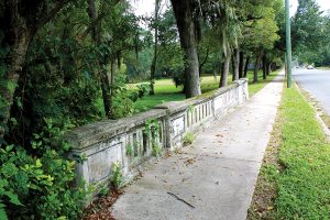Railings on the Herschel Street bridge will be replaced to closely match the original concrete balustrades, shown here on the west side of the bridge.