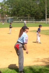 Cheryl Philips calling third base