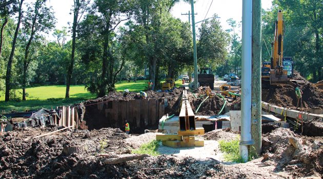 Herschel Street creek culvert replacement underway