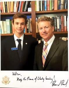Hilton Ashby with Sen. Rand Paul