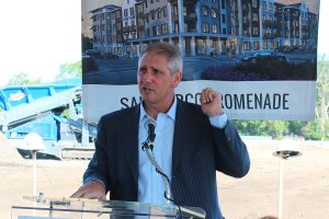 Judd Bobilin speaks at the groundbreaking for San Marco Promenade Sept. 11.
