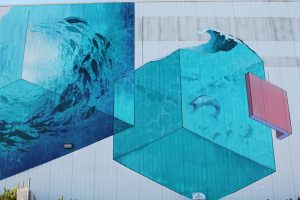 Close-up of the mural at Beaver Street Fisheries