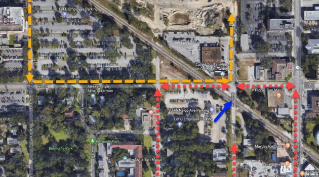 City plans to close two railroad crossings for pedestrian path