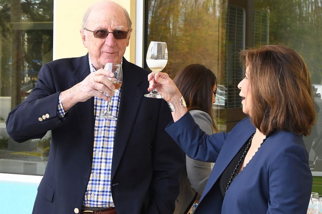 David and Linda Stein toast the completion of the Campaign for a Compassionate Community at the Jacksonville Humane Society.