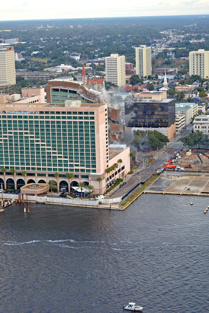 The implosion of the former City Hall Annex building.