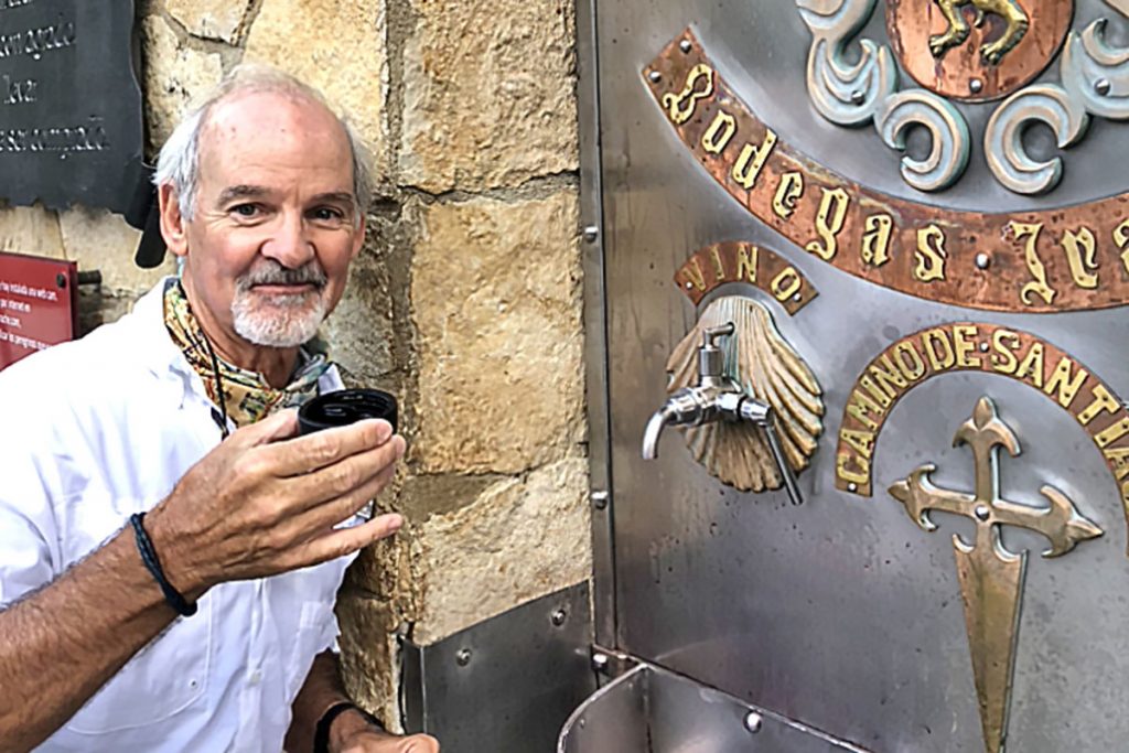 It was not all tedious walking, as evidenced by this photo, taken at 8:30 in the morning, of McDermott drinking red wine at a winery along The Camino. The owner had a spigot built into the wall that dispensed a glass of red wine to any traveler who wanted to partake. “I’m Irish, so, of course, I partook, even if I came across it at 8:30 a.m.,” McDermott said.