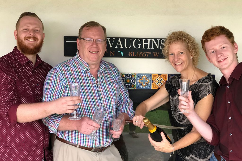 Vaughn Family from December 2018 - Coulson, Ed, Juliette and Cory Vaughn