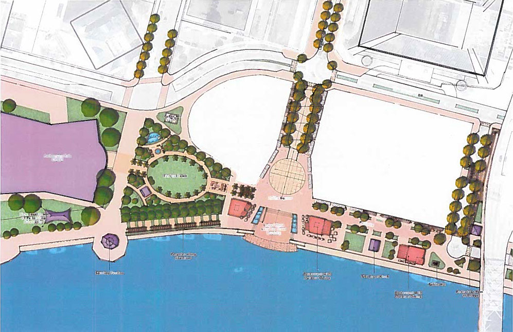 Rendering of one of three proposals for a new Landing design created in 2015  by Wakefield Beasley & Associates, a Ponte Vedra Beach architectural firm.