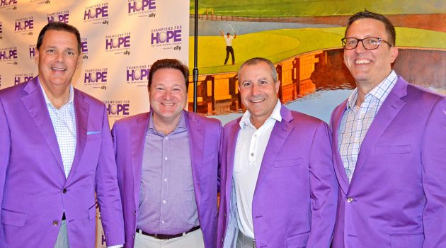 Champions for Hope color the evening purple