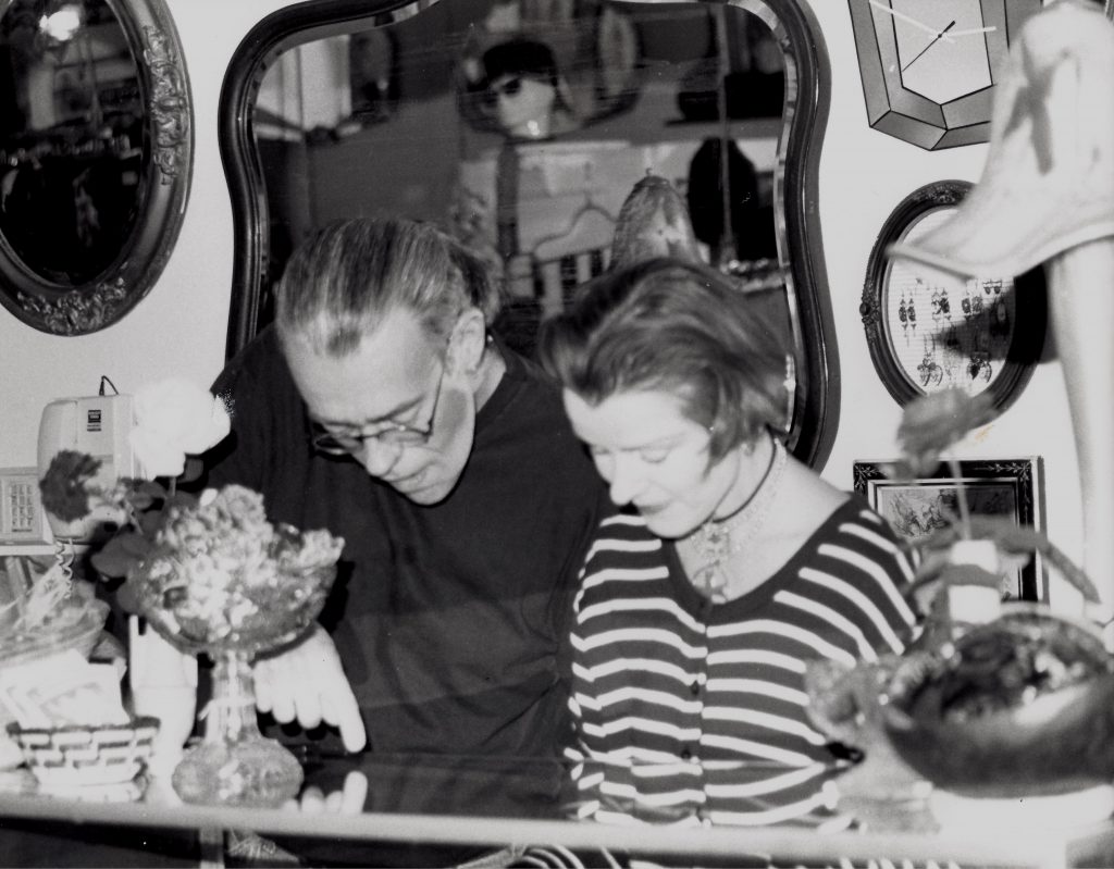 The mirror behind Tom McCleery and Gunnel Humphreys is still in the shop today.