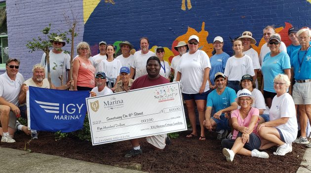 Marina service project freshens up Sanctuary on 8th grounds