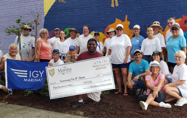 Marina service project freshens up Sanctuary on 8th grounds