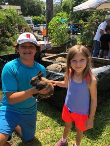 Emiliano Makros shows off his rabbit, Caramellow.