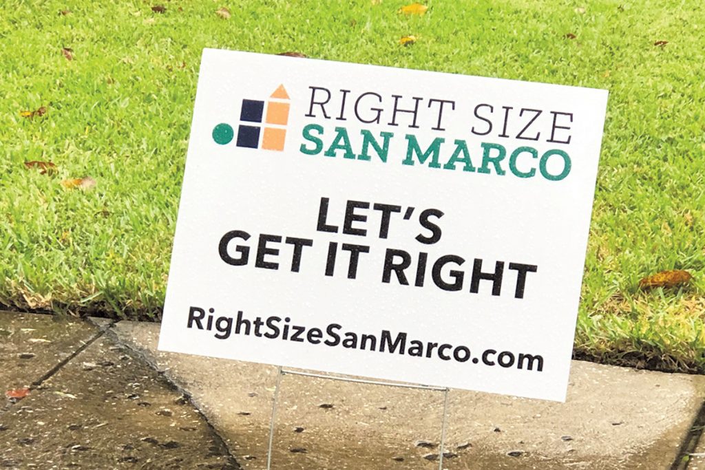 Lawn signs protesting the proposed Park Place development are popping up throughout San Marco