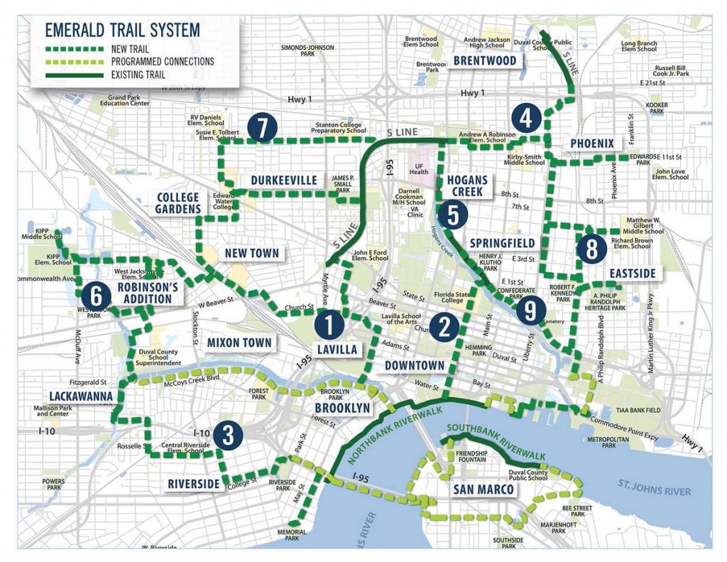 The Emerald Trail will be completed in phases, with at least one segment built a year.