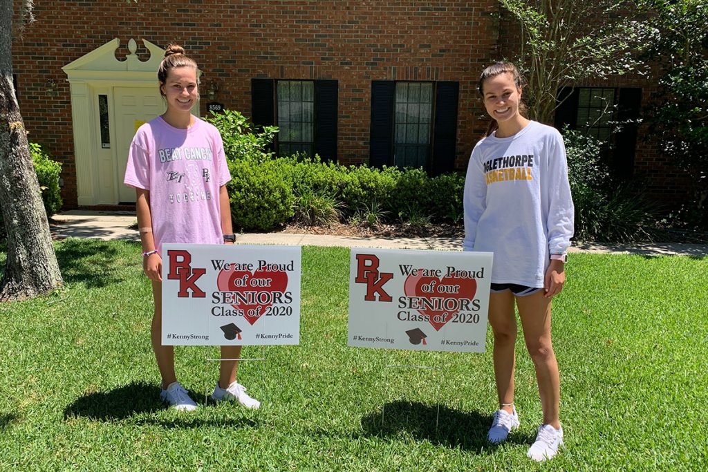 Bishop Kenny Seniors Rachel and Rose Dolmovich will both play basketball for Oglethorpe University next year.