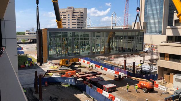 Skybridge links Baptist Medical Center to parking garage