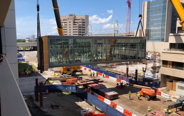 Skybridge links Baptist Medical Center to parking garage