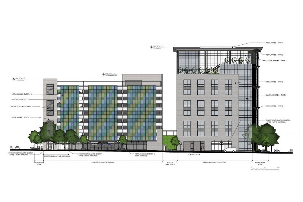 The final proposal for new JEA corporate offices and parking garage.