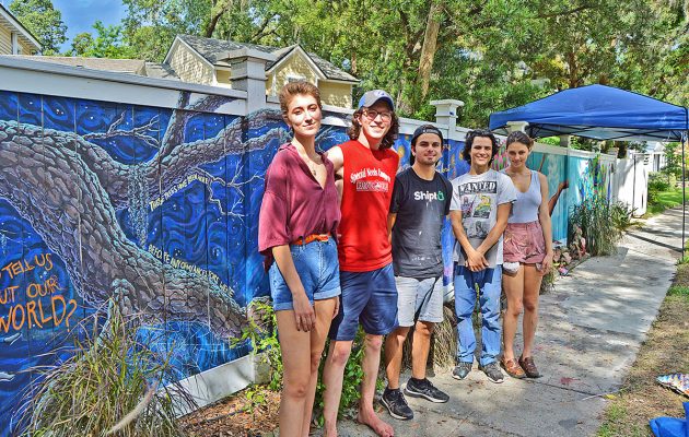 Local artists celebrate  Talbot Avenue mural