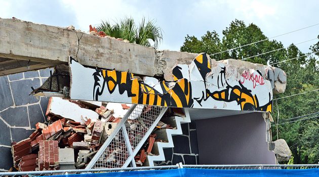 Iconic mural bites dust in bank demolition