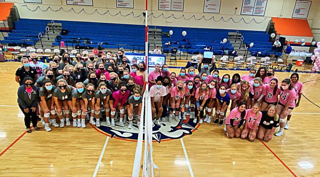 Volleyball squads compete to fight breast cancer