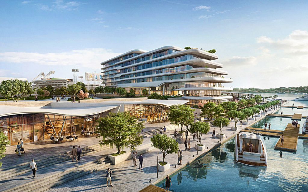 Renderings of a new Four Seasons Hotel Jaguars owner Shad Khan would like to build in land now part of Metropolitan Park and the Shipyards