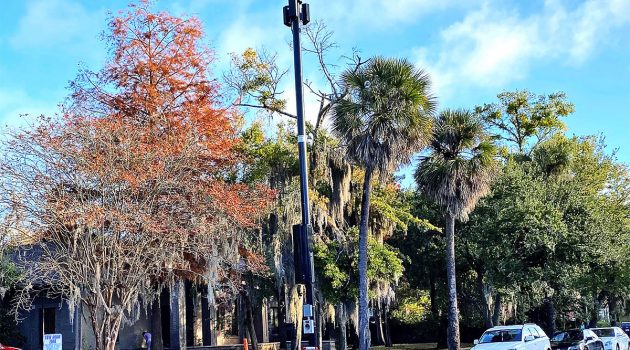 5G poles crop up in Riverside
