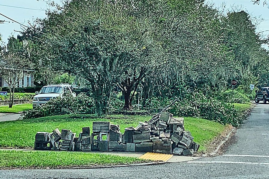 The Edgewood Avenue median near St. John’s Avenue is clean and tidy thanks to the efforts of several nearby residents.