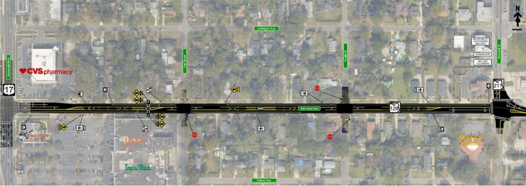 FDOT's proposed safety improvements on San Juan Avenue between Roosevelt Boulevard and Herschel Street