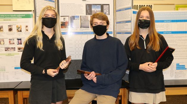 Barksdale, Delong and Dora win Episcopal Science Fair