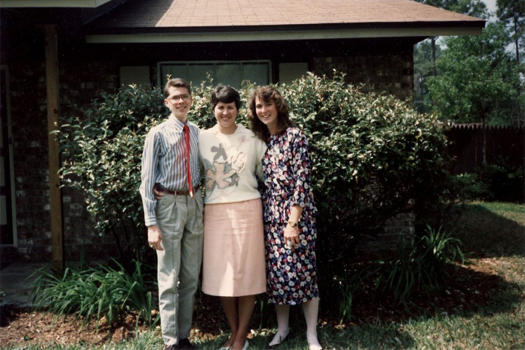 May 1988 with son Trent and daughter Celena in  front of their Mandarin home