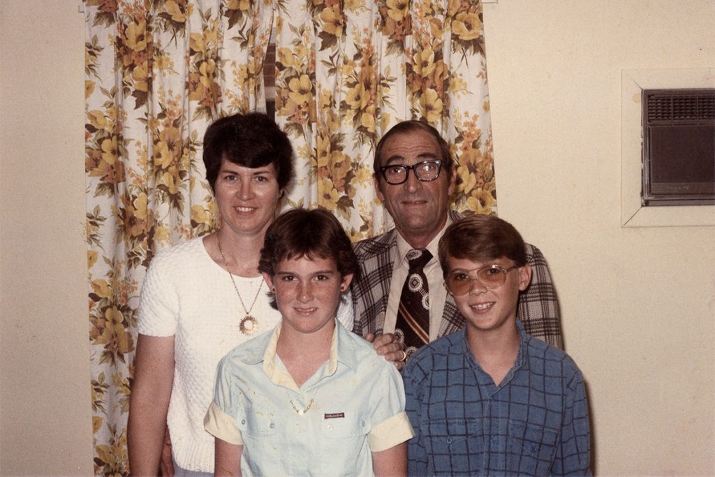 February 1980, Buskirk family in Scotty Drive home