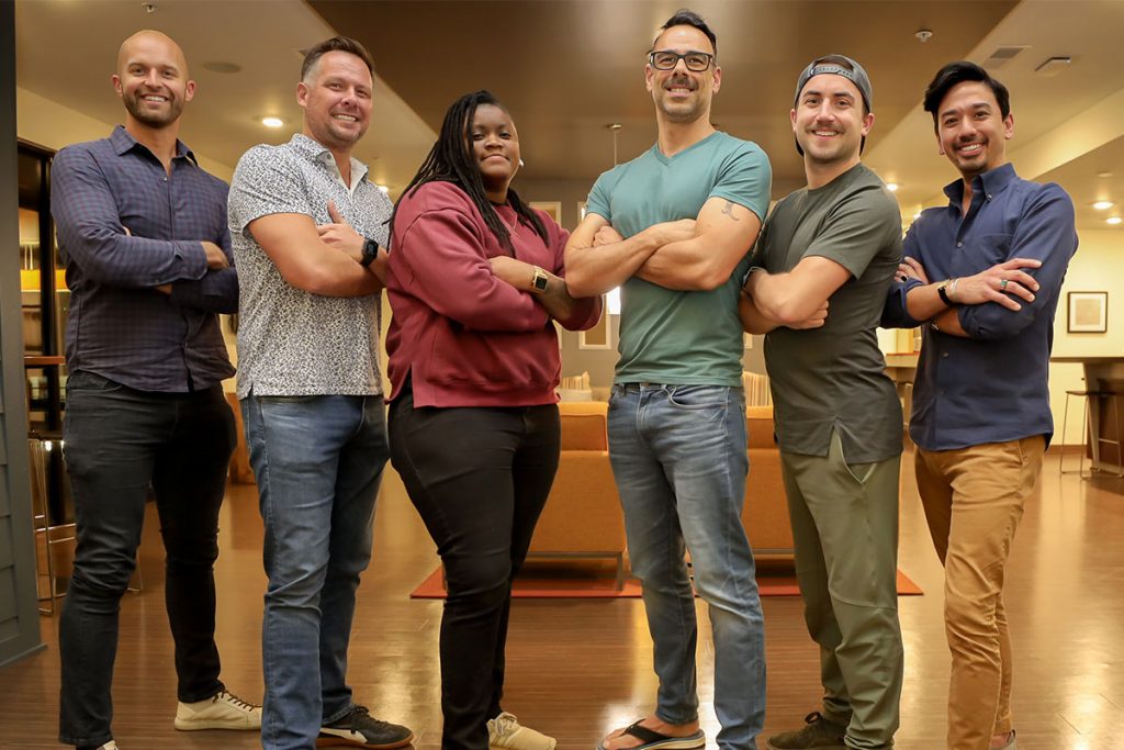 Board of Directors of Jacksonville Chapter: Left to Right - Dr. Zachary Neumann (Sports Director), Travis Guthrie (Treasurer), Tonee Cudi (Marketing Director), Angel Santiago (Technical Director), Mateo Rogers (City Commissioner), Corey Brown (Events Director).