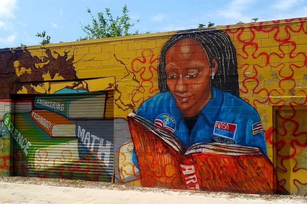 Mural of Taylor Richardson on the Upper Eastside of Jacksonville.